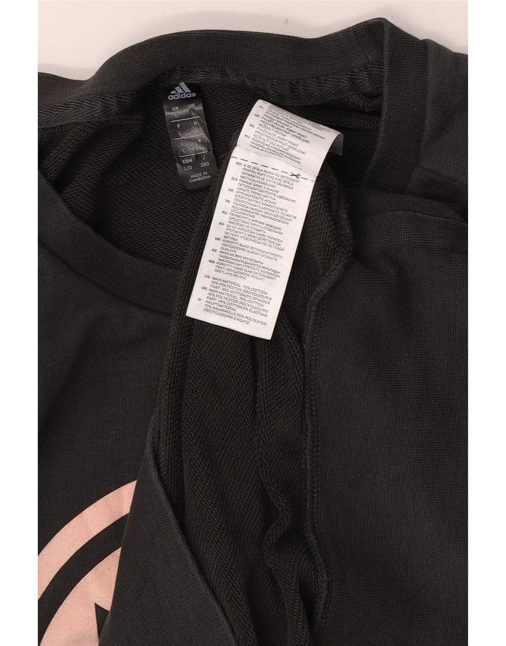 Ανδρικό φούτερ Adidas Graphic Regular Fit Jumper μεγάλο γκρι βαμβακερό