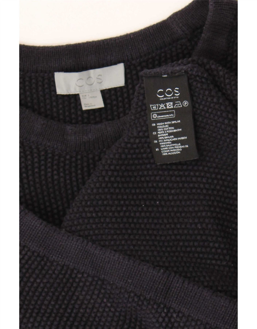 Ανδρικό πουλόβερ Cos Boat Neck Jumper Small Navy Blue Cotton