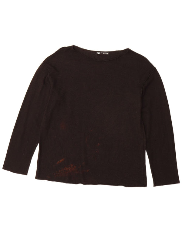 Zara Γυναικείο τοπ μακρυμάνικο UK 10 Small Black