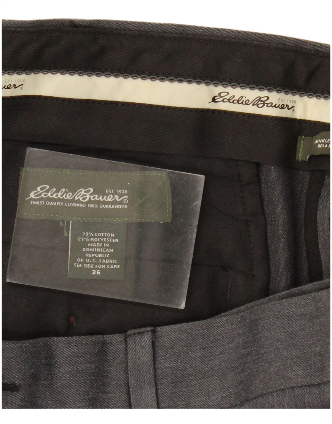 Ανδρικό παντελόνι Chino με καρφίτσες Eddie Bauer W36 L31 Grey Classic