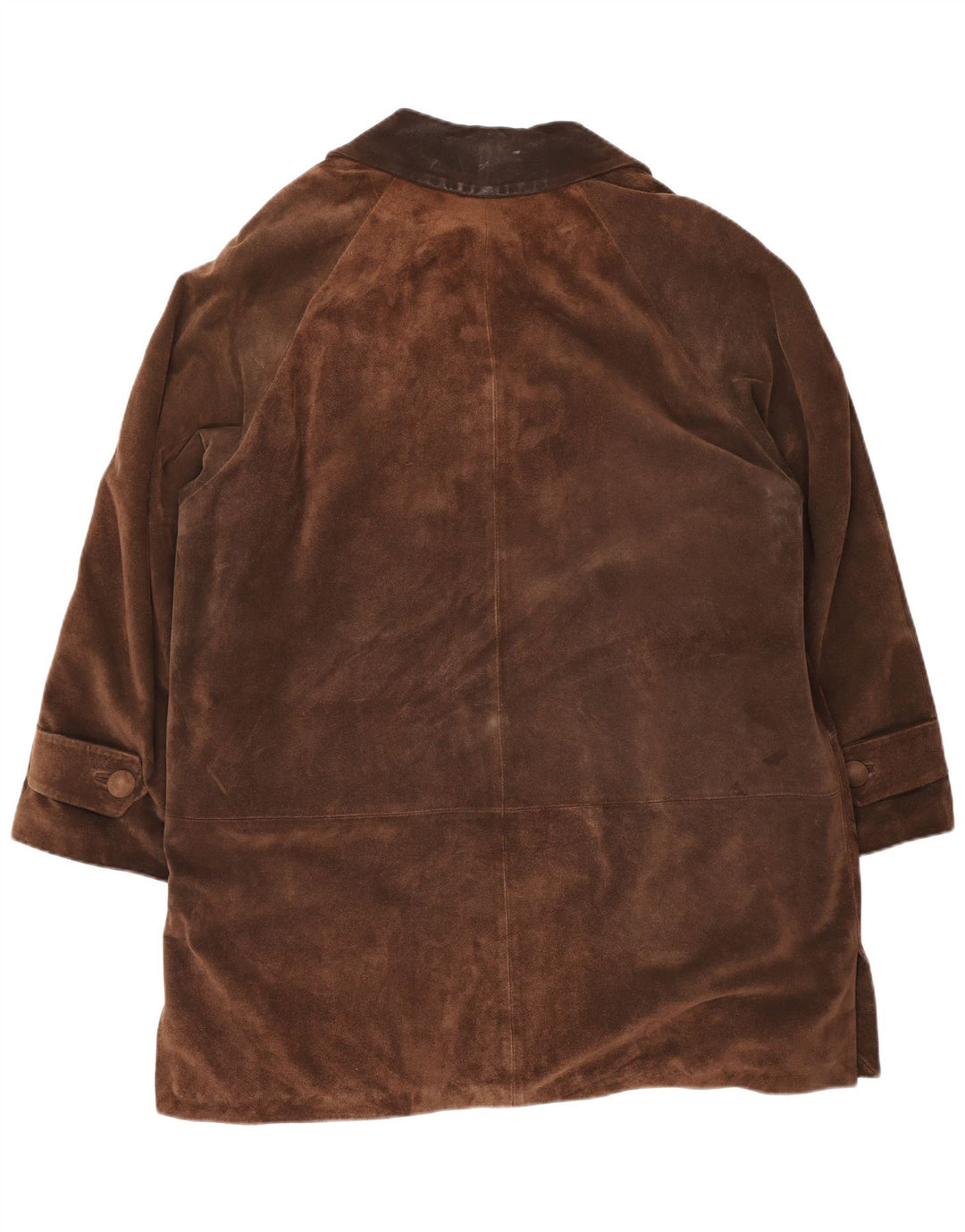 Vintage Γυναικείο Υπερμεγέθη Suede Windbreaker Coat UK 18 XL Brown