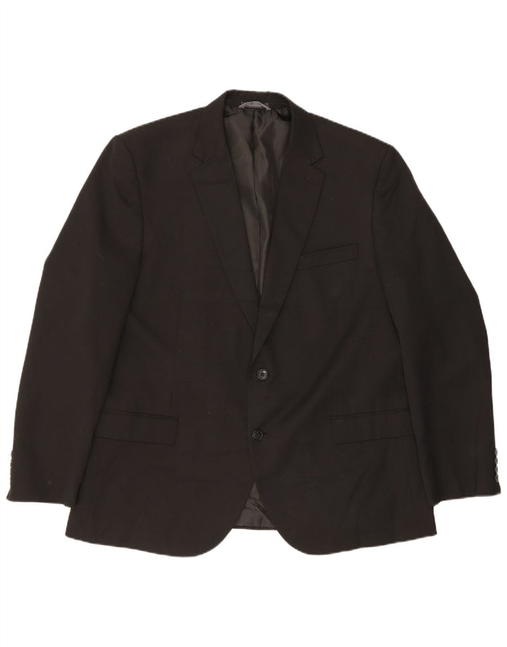 Marks & Spencer Ανδρικό σακάκι Blazer 2 κουμπιών UK 46 XL Μαύρο πολυεστέρα