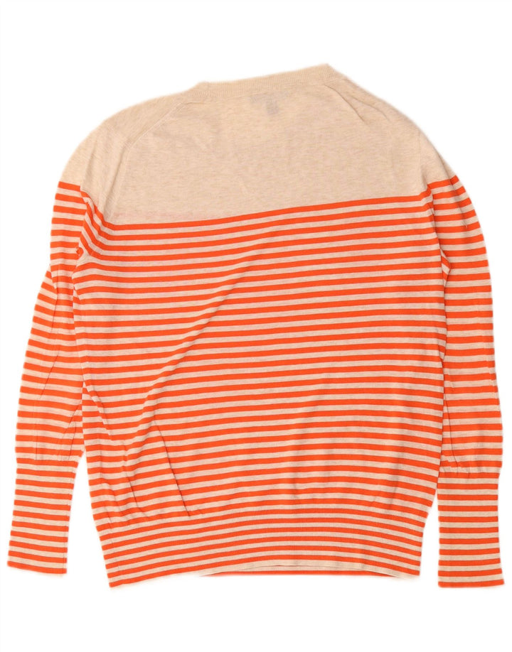 J. Crew Γυναικείο πουλόβερ με λαιμόκοψη US 6 μεσαίο μπεζ ριγέ βαμβακερό