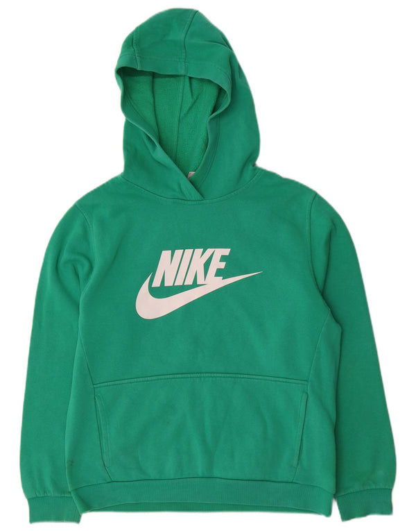 Nike Boys Graphic Hoodie Jumper 13-14 Years XL Πράσινο βαμβακερό
