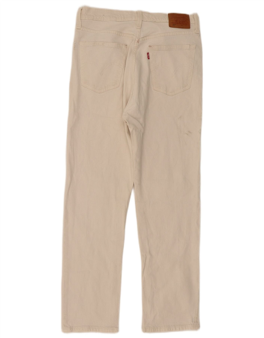 Levi's Womens 501 Straight Jeans W29 L28 Off White Βαμβακερό
