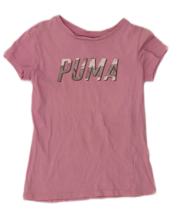 Puma Girls Graphic T-Shirt Top 9-10 Years Purple