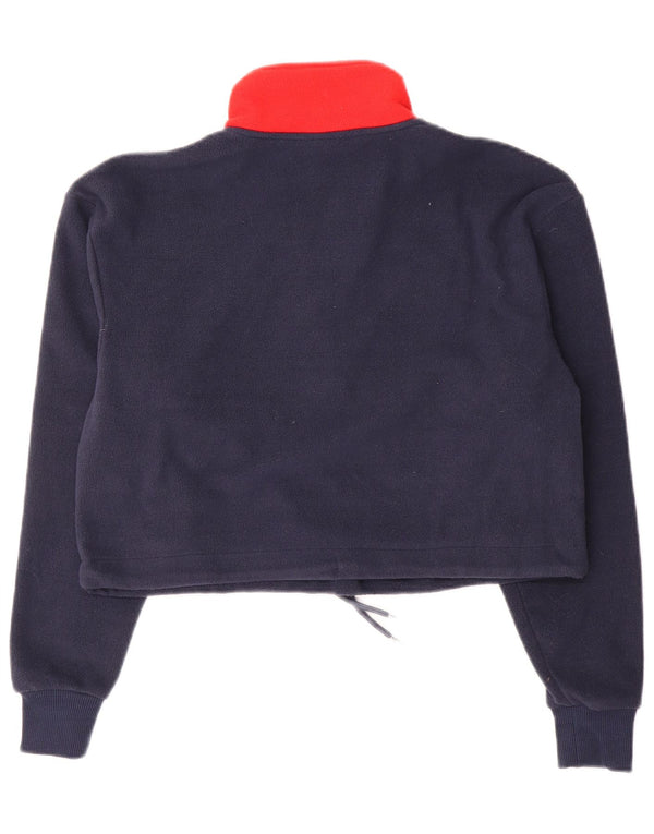 Ellesse γυναικείο φερμουάρ με φερμουάρ Fleece Jumper UK 4 XS Navy Blue Colourblock