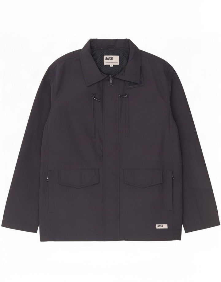 Rifle Mens Utility Jacket UK 38 Medium Navy Blue Polyamide