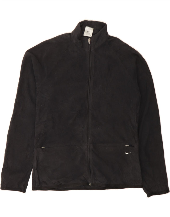 NIKE Womens Fleece Jacket US 4/6 Small Black Polyester Vintage Nike and Second-Hand Nike from Messina Hembry 