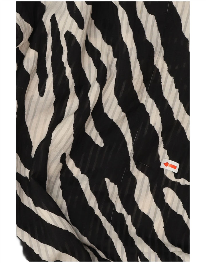 Γυναικείο μακρυμάνικο φόρεμα ZARA UK 12 μεσαίο μαύρο Animal print