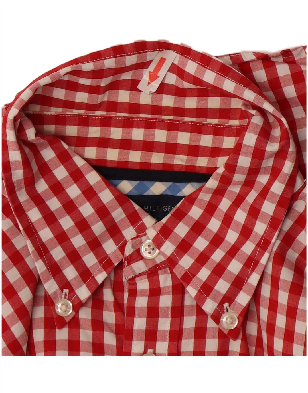 Ανδρικό πουκάμισο Tommy Hilfiger, μεσαίο κόκκινο βαμβακερό