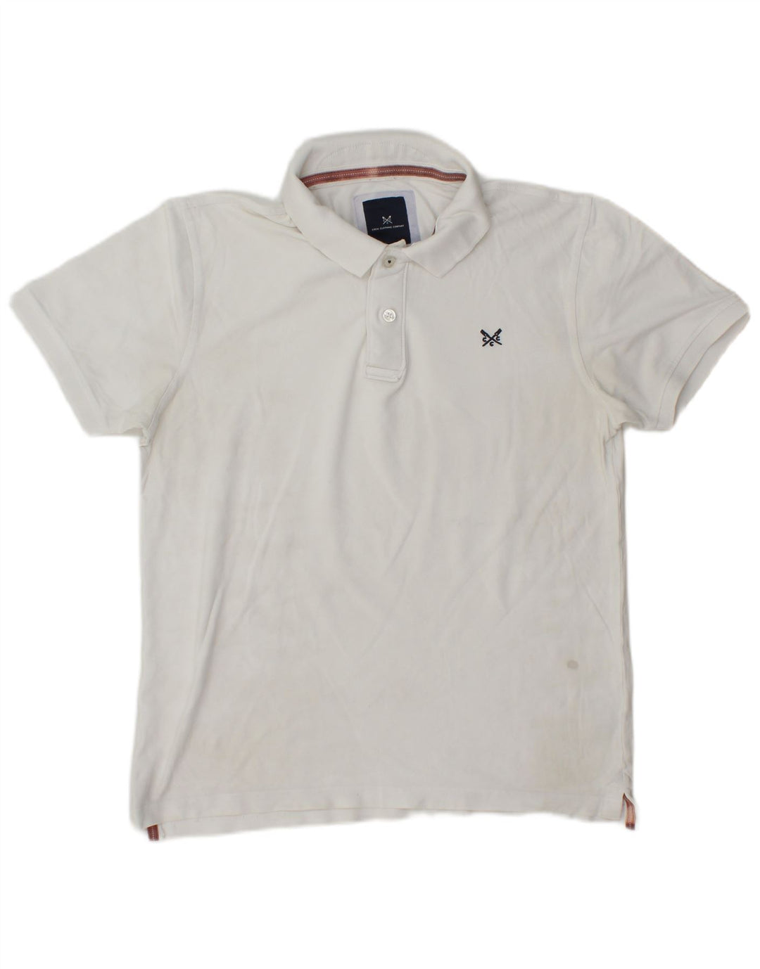 Ανδρικό μπλουζάκι πόλο Crew Clothing, μεσαίο λευκό βαμβακερό