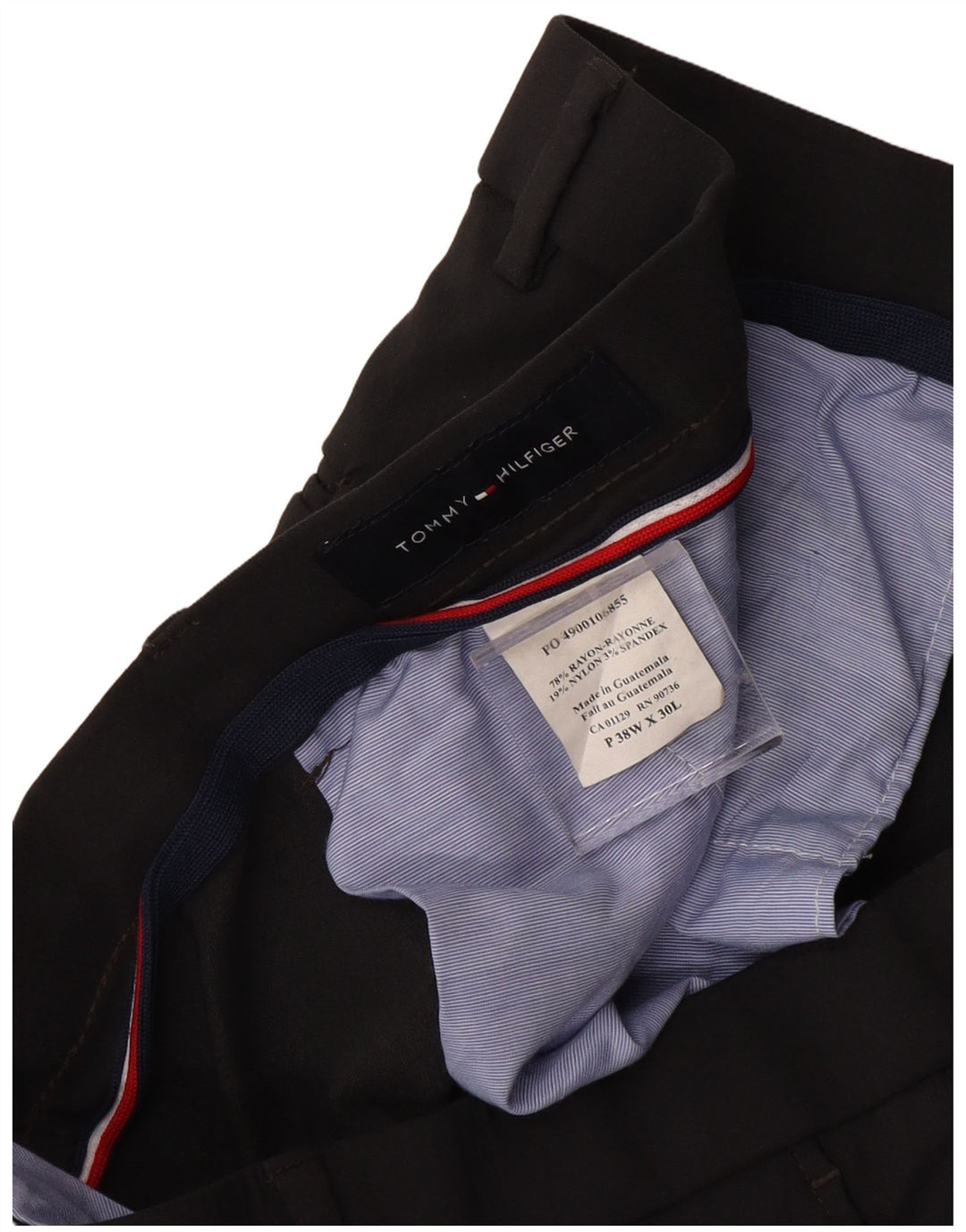 Tommy Hilfiger Ανδρικό ίσιο casual παντελόνι W38 L30 Black Rayon