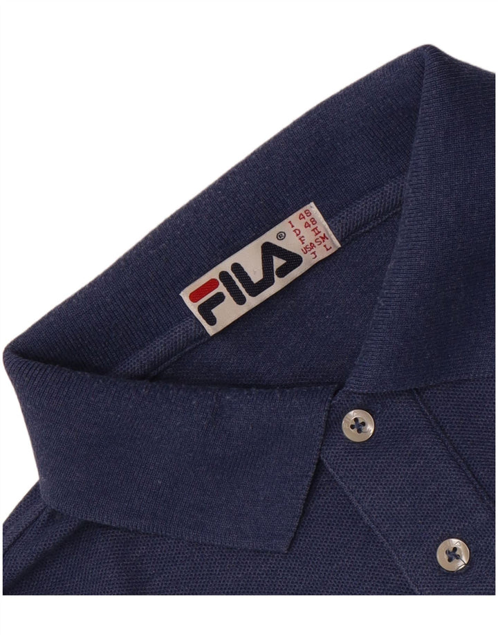 Ανδρικό πουκάμισο πόλο Fila μεσαίο ναυτικό μπλε