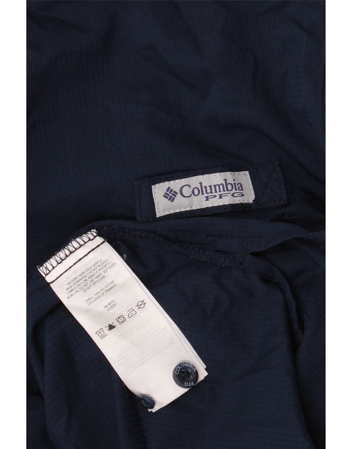 Ανδρικό πουκάμισο Columbia Omni-Shade Large Navy Blue Check Polyester