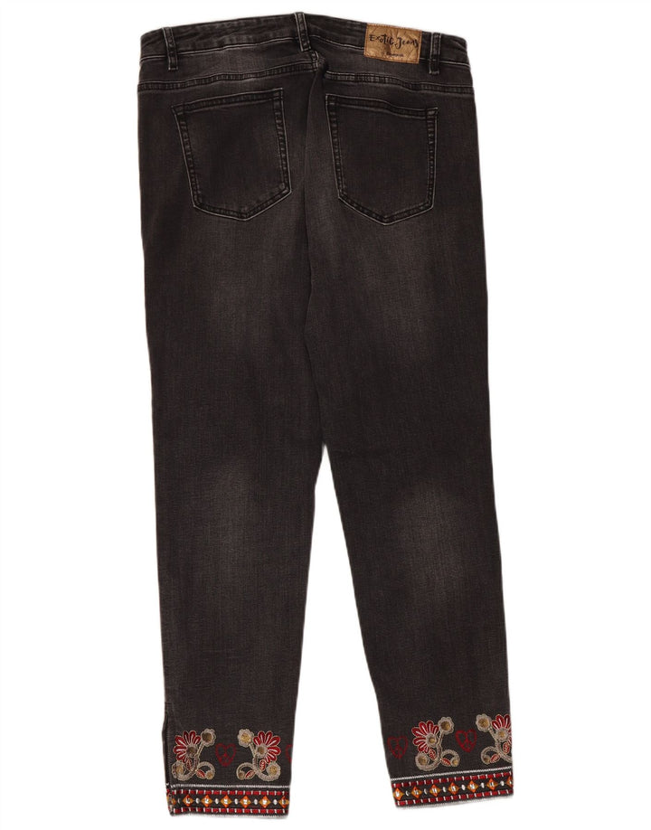 Γυναικείο ίσιο τζιν Desigual W32 L28 Γκρι Floral