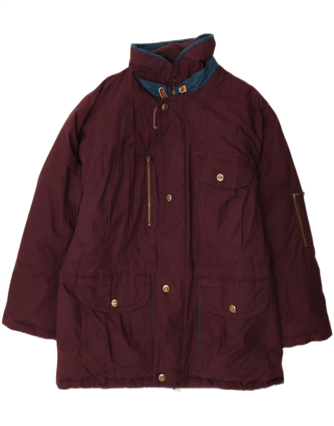 WESTBURY Ανδρικό παλτό με επένδυση UK 42 XL μπορντό πολυεστέρας