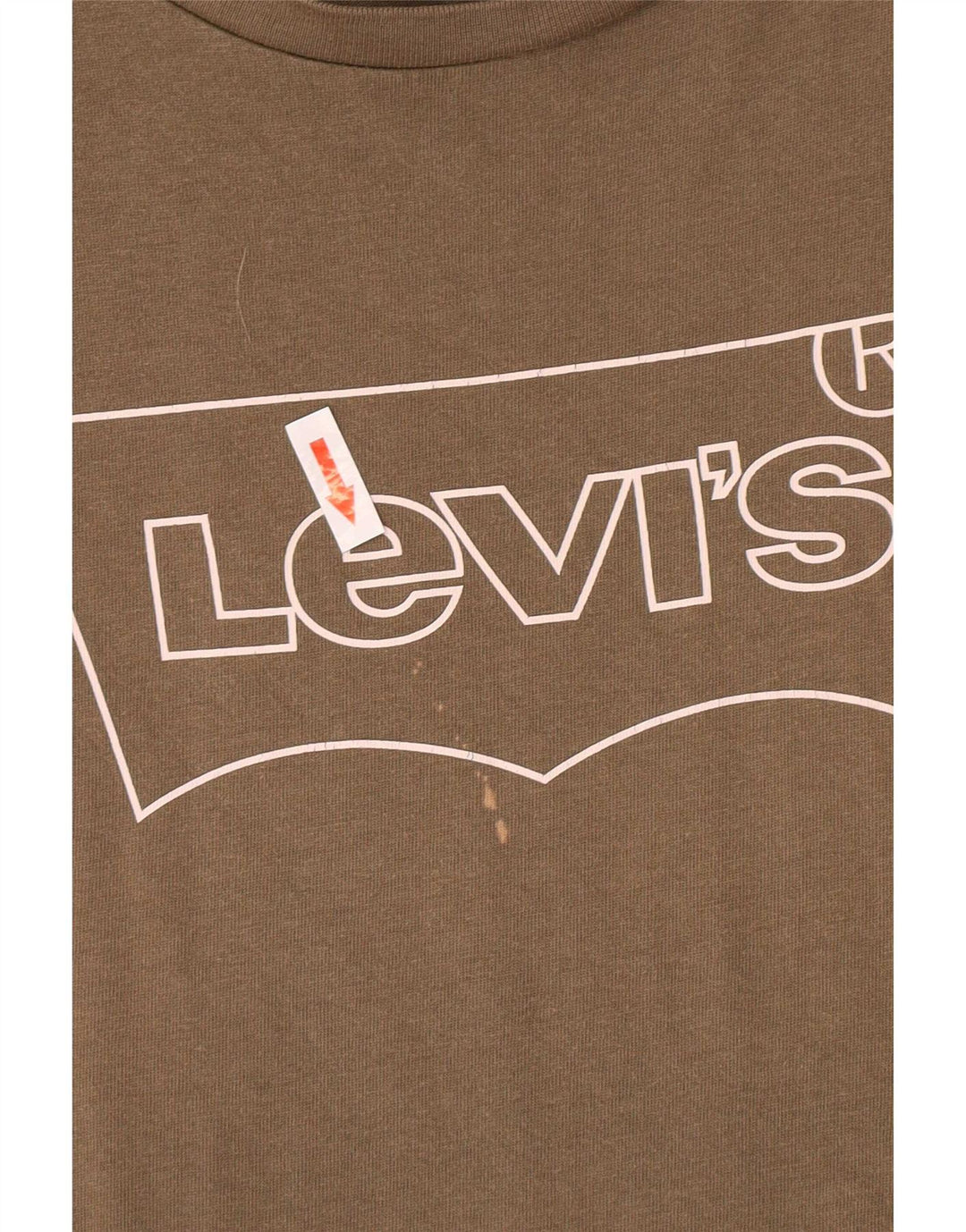 Γυναικείο γραφικό T-Shirt Levi's Top UK 14 Medium Khaki