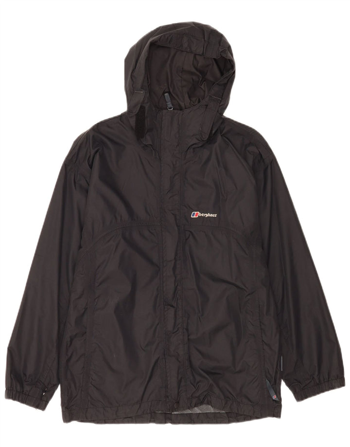 Μπουφάν βροχής Berghaus Boys Hooded Rain Jacket 11-12 Years Black Nylon