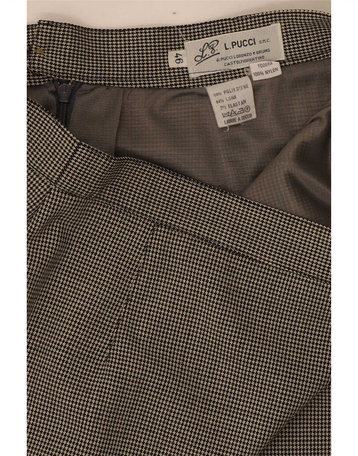 L.Pucci Γυναικεία Pencil Φούστα IT 46 Large W30 Μαύρο Houndstooth Πολυεστέρας