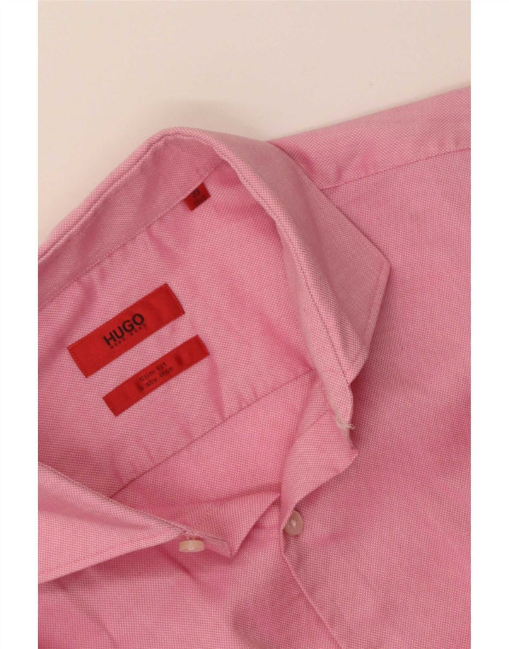 Ανδρικό πουκάμισο Hugo Boss Slim Fit Size 39 15 1/2 Medium Pink