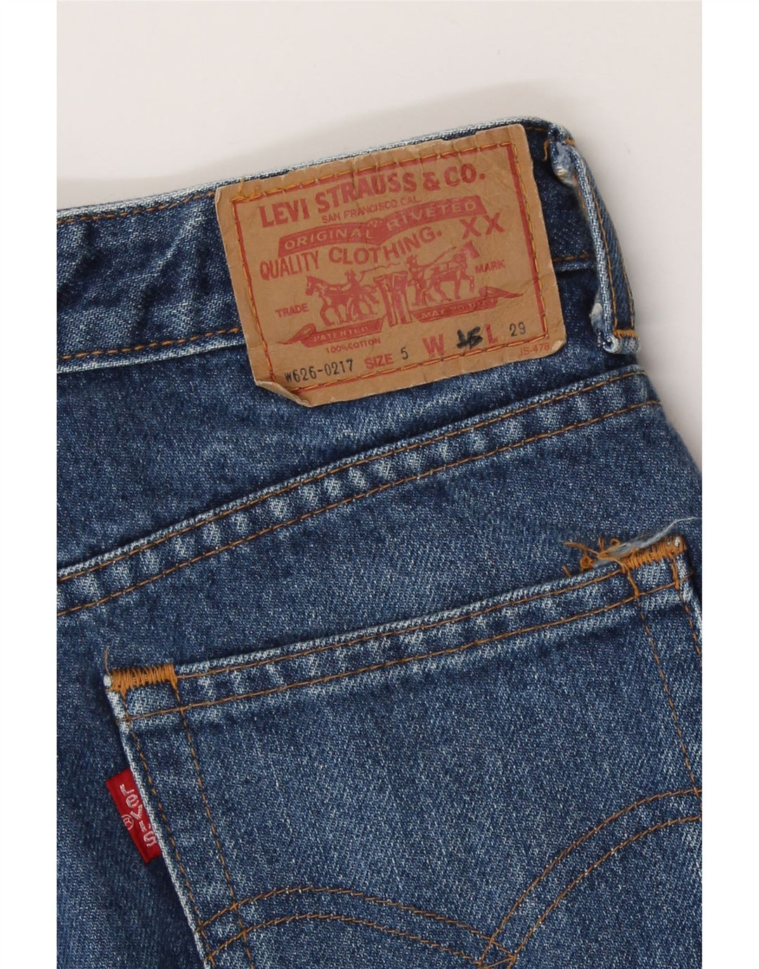 Γυναικείο ψηλόμεσο τζιν Levi's W25 L29 Μπλε