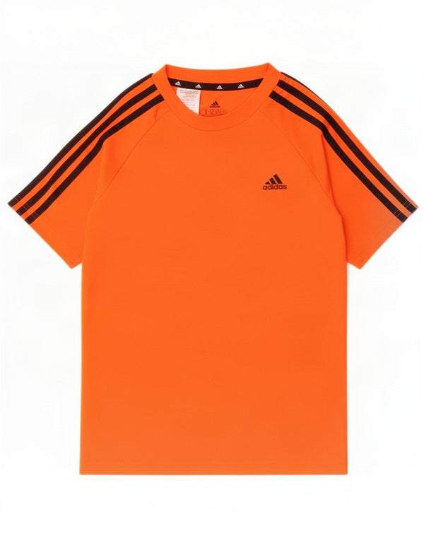 Adidas Boys Aeroready T-shirt Top 11-12 ετών πορτοκαλί πολυεστέρας