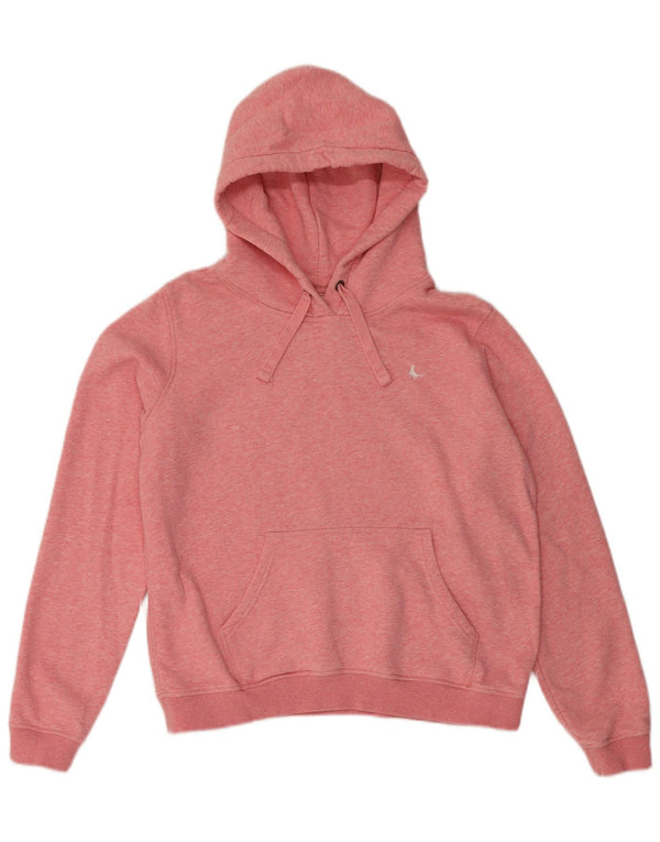 Jack Wills Γυναικείο Hoodie Jumper UK 14 Large Pink Flecked