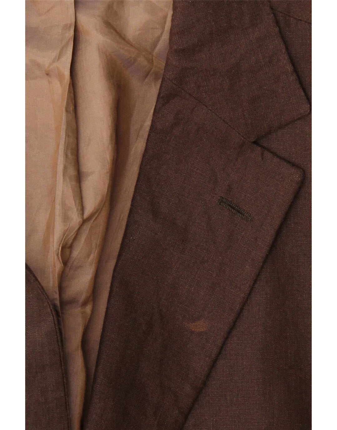 SOLBIATI Ανδρικό Μπουφάν Blazer 2 Κουμπιών IT 48 Μεσαίο Καφέ Λινό