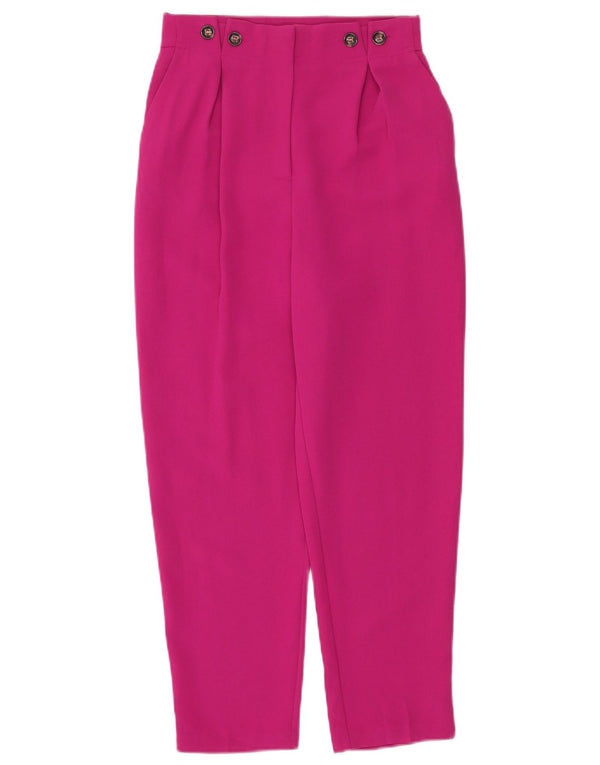 Topshop Γυναικείο ψηλόμεσο κομμένο παντελόνι UK 8 Small W26 L25 Pink