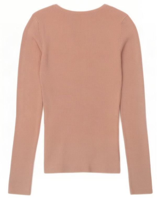 Topshop Γυναικείο τοπ μακρυμάνικο UK 8 Μικρή ροζ βισκόζη