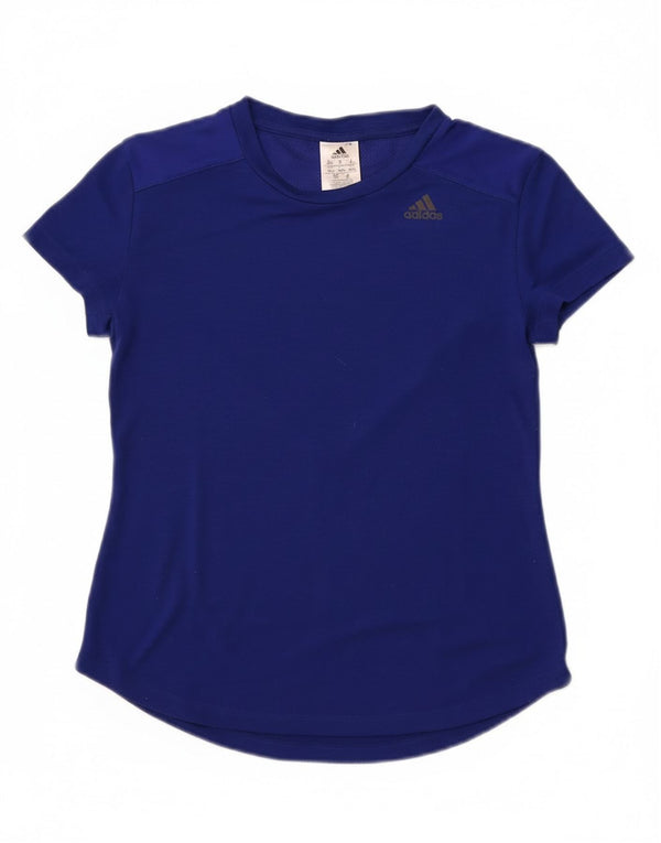 Adidas Γυναικείο T-Shirt Top UK 8/10 Small Navy Blue Polyester