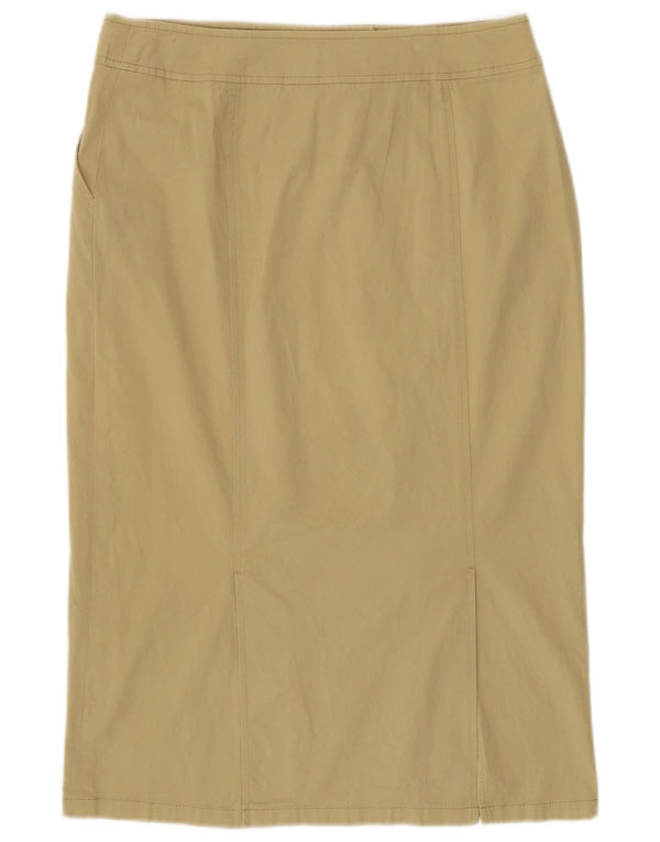 Luisa Spagnoli Womens Straight Skirt IT 46 Large W32  Green Cotton