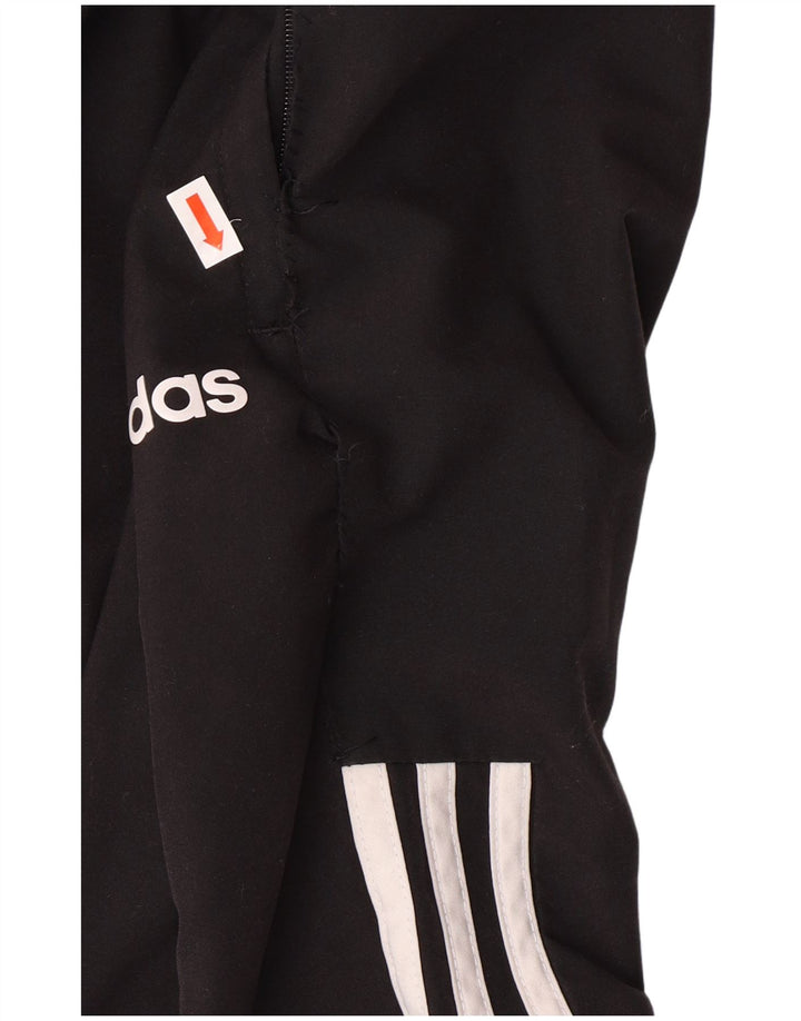 Ανδρική αθλητική φόρμα Adidas Παντελόνι μεσαίο μαύρο ριγέ πολυεστέρα