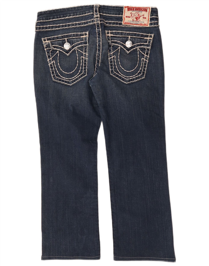 True Religion Γυναικείο Crop Bootcut Jeans W32 L26 Μπλε βαμβακερό