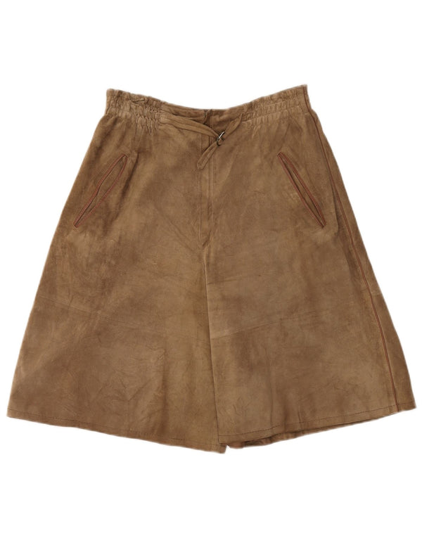 Vintage Γυναικείο Suede Σορτς Cullotes W28 Medium Beige