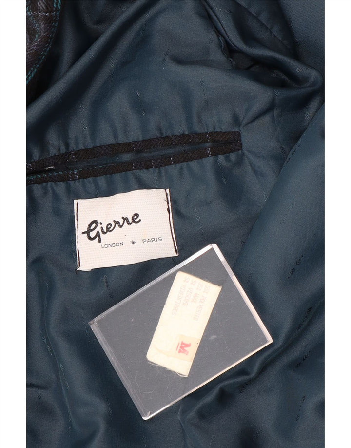 GIERRE Ανδρικό σακάκι με 1 κουμπί UK 38 Medium Navy Blue Geometric