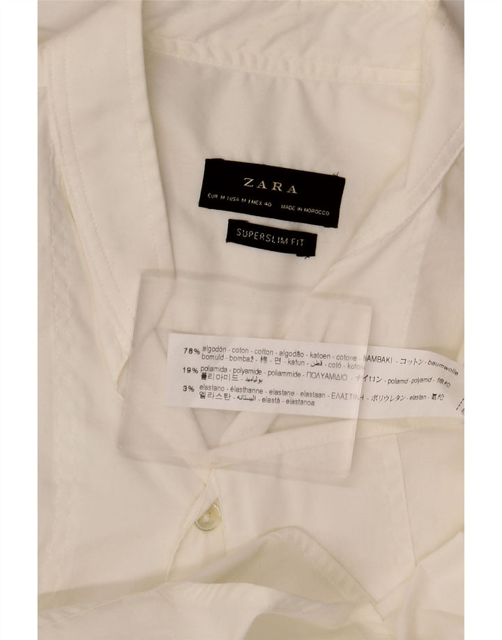 Ανδρικό πουκάμισο ZARA με μεσαίο λευκό βαμβάκι