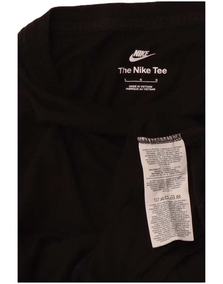 Ανδρικό T-Shirt NIKE Top μεγάλο μαύρο βαμβακερό