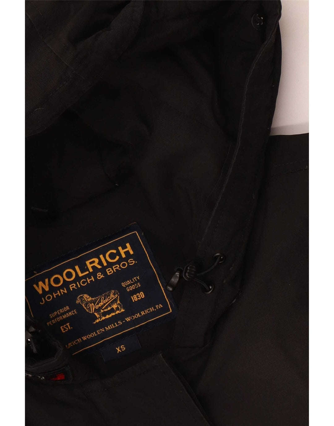 Woolrich Γυναικείο μπουφάν Parka με κουκούλα UK 6 XS μαύρο
