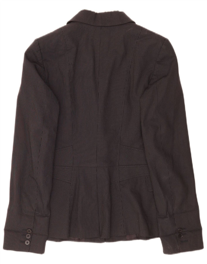 Reiss Γυναικείο σακάκι 1 κουμπιού UK 8 Small Black Pinstripe Viscose