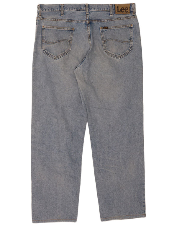 Lee Mens Chicago Straight Jeans W40 L34 Blue Cotton