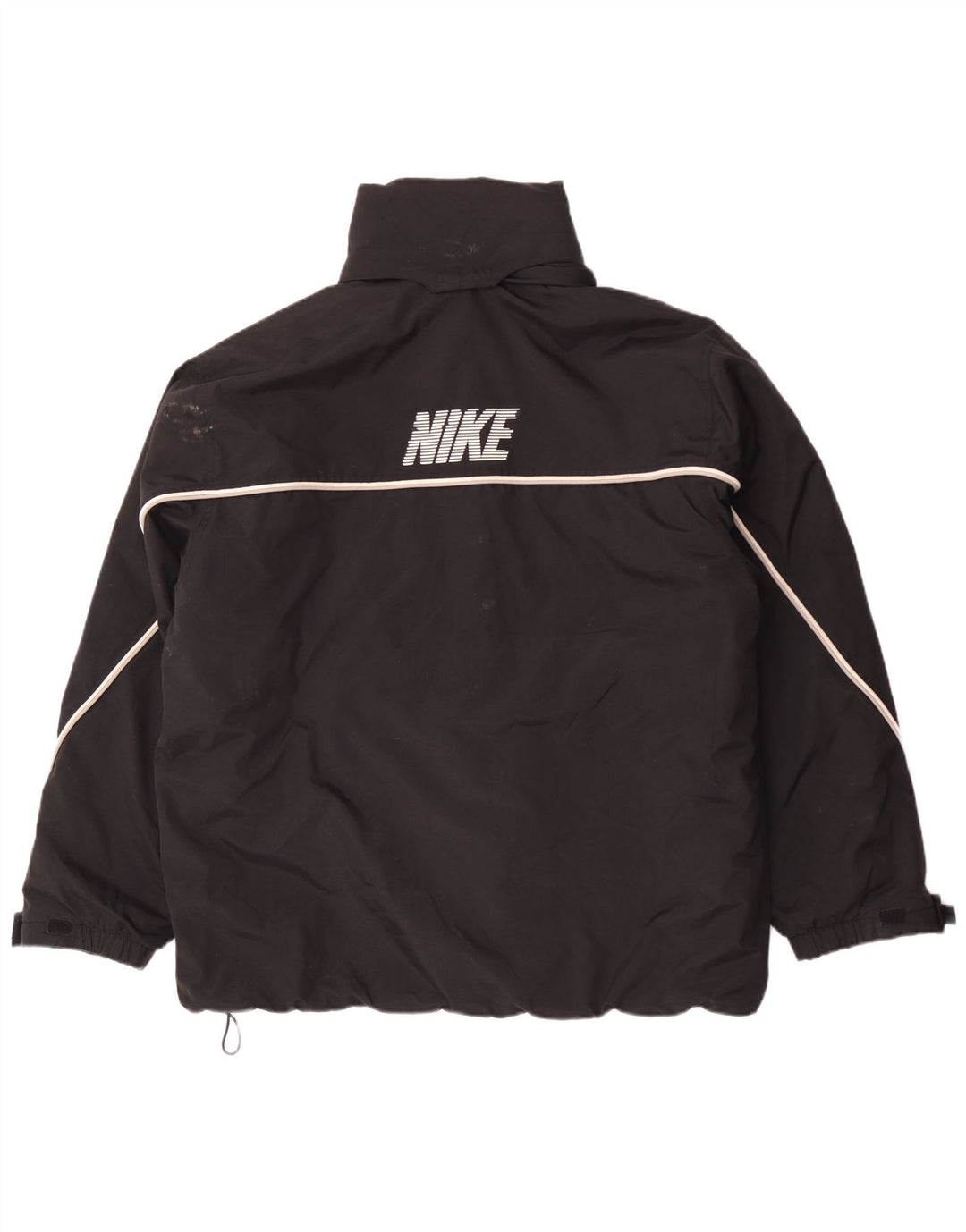Ανδρικό μπουφάν Nike με κουκούλα αντιανεμικό UK 42/44 μεγάλο μαύρο πολυεστέρα