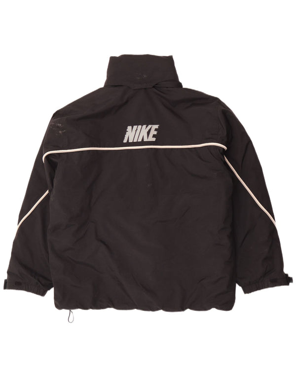 Ανδρικό μπουφάν Nike με κουκούλα αντιανεμικό UK 42/44 μεγάλο μαύρο πολυεστέρα