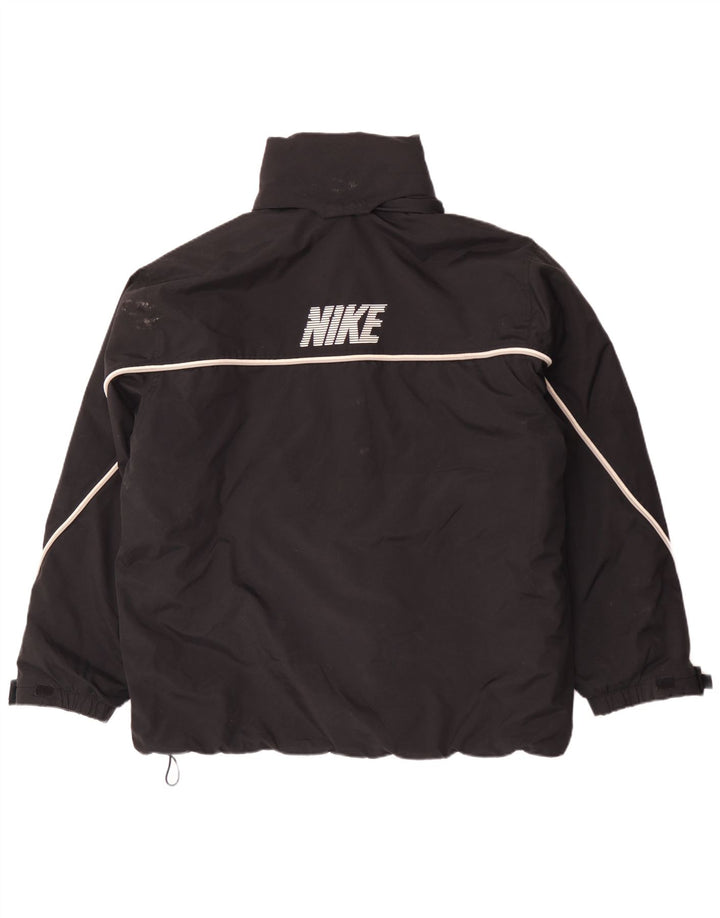 Ανδρικό μπουφάν Nike με κουκούλα αντιανεμικό UK 42/44 μεγάλο μαύρο πολυεστέρα