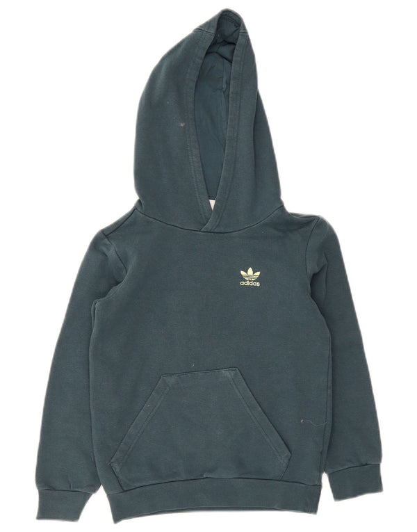 Adidas Boys Regular Fit Hoodie Jumper 7-8 ετών Πράσινο βαμβακερό