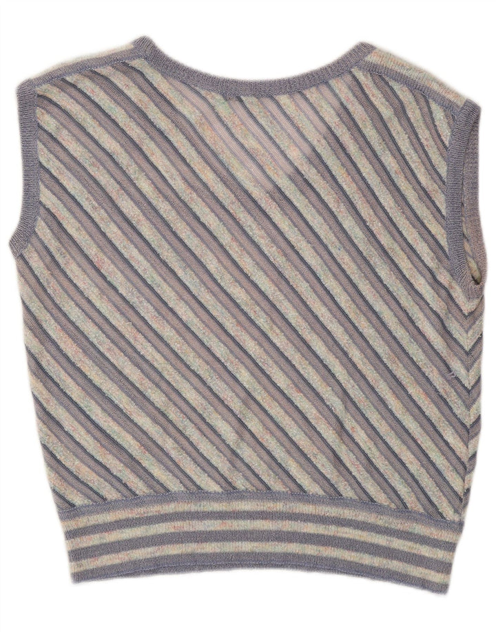 Vintage γυναικείο γιλέκο Tank Top UK 12 Medium Purple ριγέ