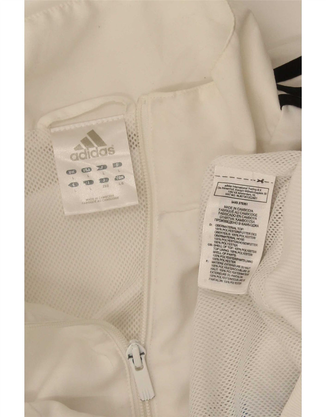 Ανδρική φόρμα Adidas Top Jacket Large White Colourblock Polyester
