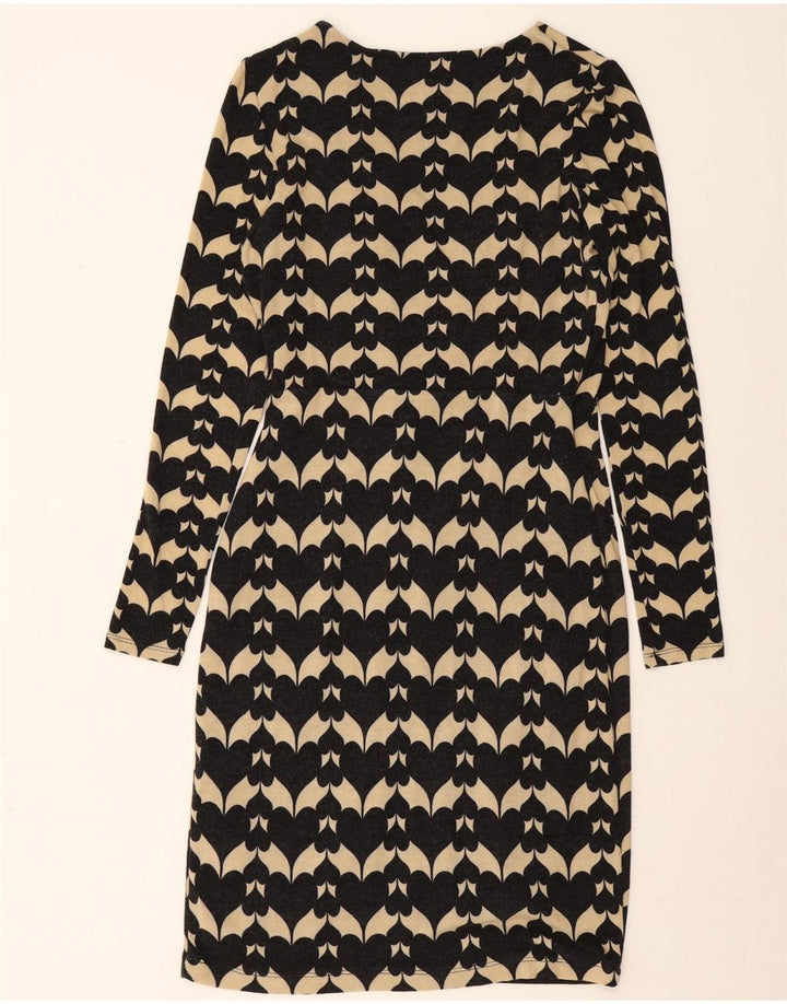 Phase Eight Γυναικείο μακρυμάνικο φόρεμα UK 12 Medium Black Geometric