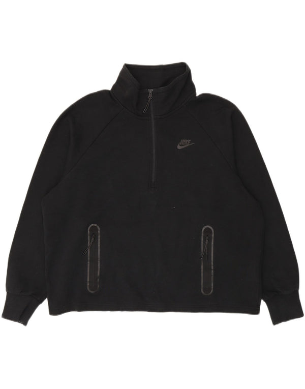 Γυναικείο φούτερ με φερμουάρ Nike Jumper UK 18 XL μαύρο βαμβακερό